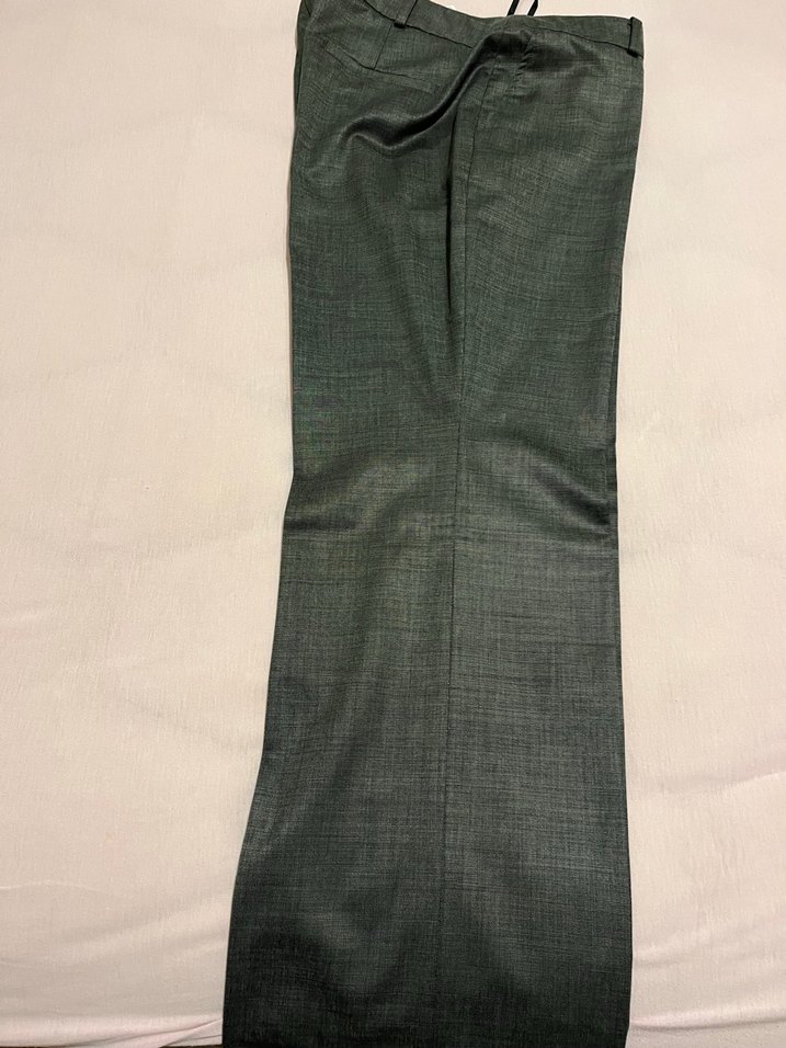 Gri Düğmeli Kadın Ofis Kumaş Pantolon tertemiz - Görsel 4