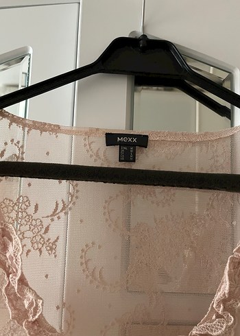 Bej Dantel Detaylı V Yakalı Kadın Bluz - Görsel 2