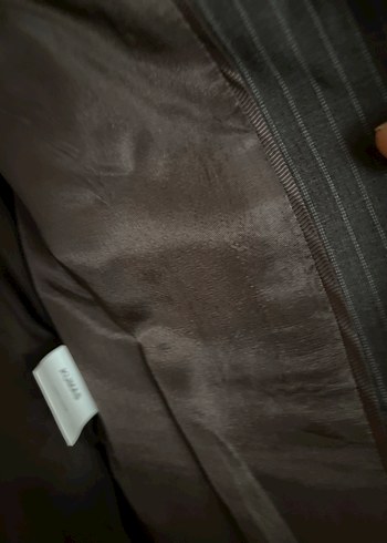 Düğmeli Gri Kadın Blazer Ceket - Görsel 6