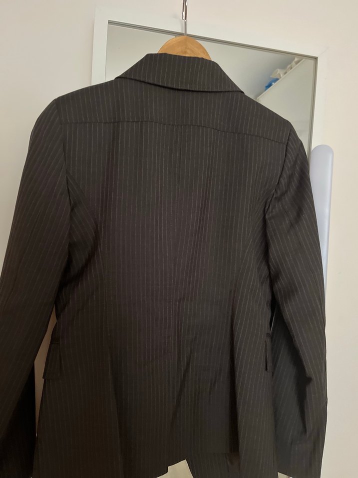 Düğmeli Gri Kadın Blazer Ceket - Görsel 3