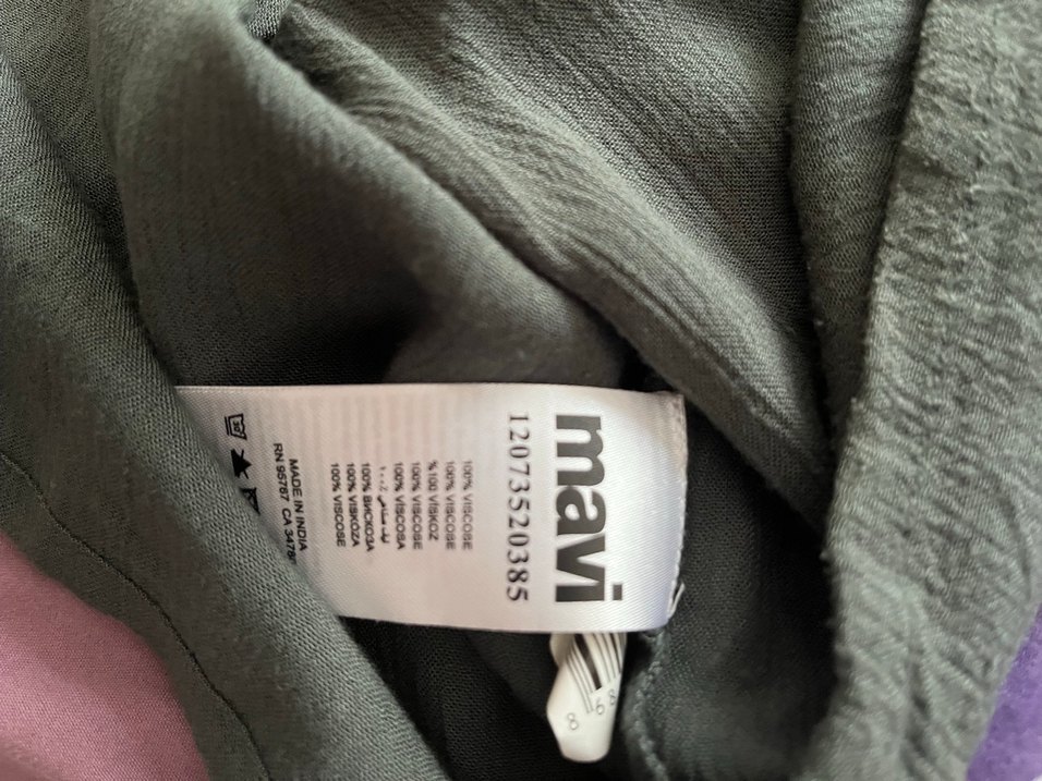 Gri Nakışlı Bohem Kadın Bluz - Görsel 5