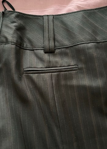 Siyah Pilili Midi Kadın Kalem Etek - Görsel 4