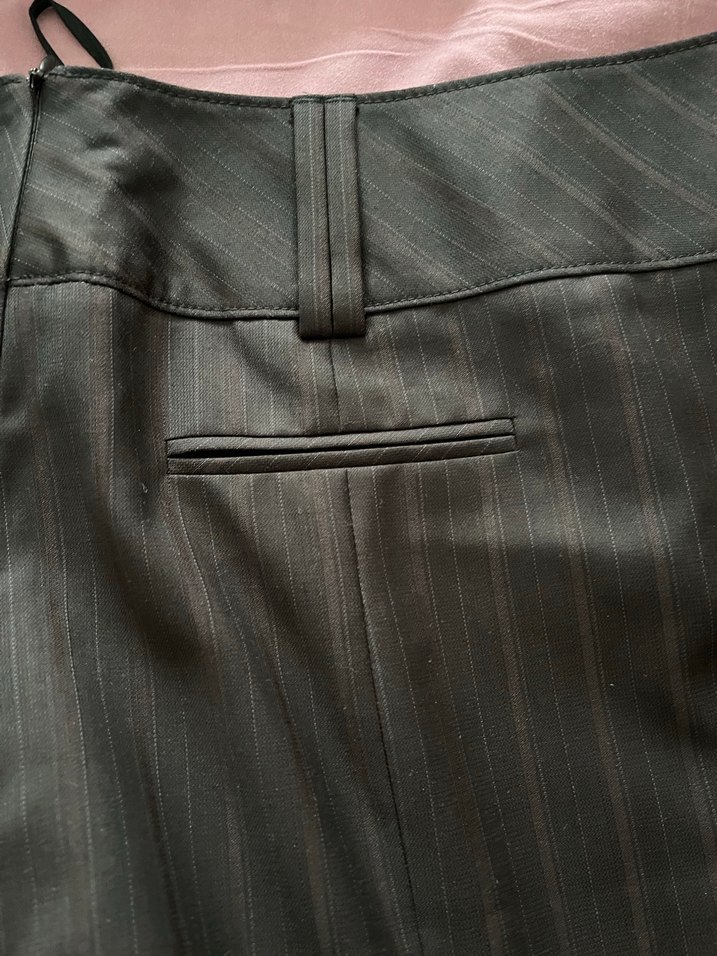 Siyah Pilili Midi Kadın Kalem Etek - Görsel 4