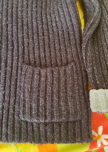 Erkek Çocuk Gri Yün Kapüşonlu Hırka - Görsel 3