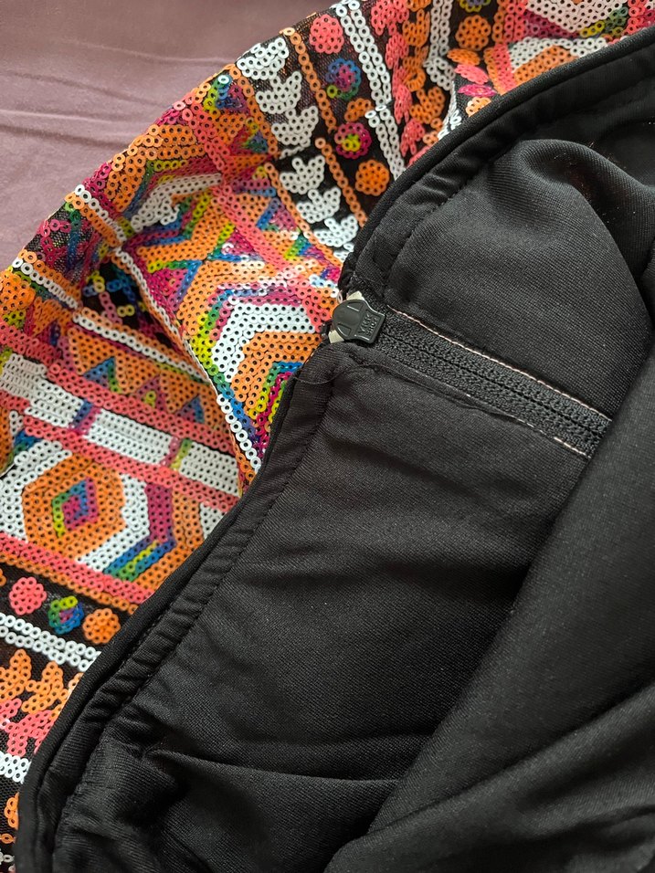 Boncuk Detaylı Çok Renkli Bohem etek komple pul payet - Görsel 3