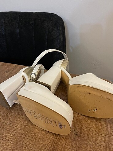 Platform topuklu dügün nikah ayakkabısı - Görsel 5