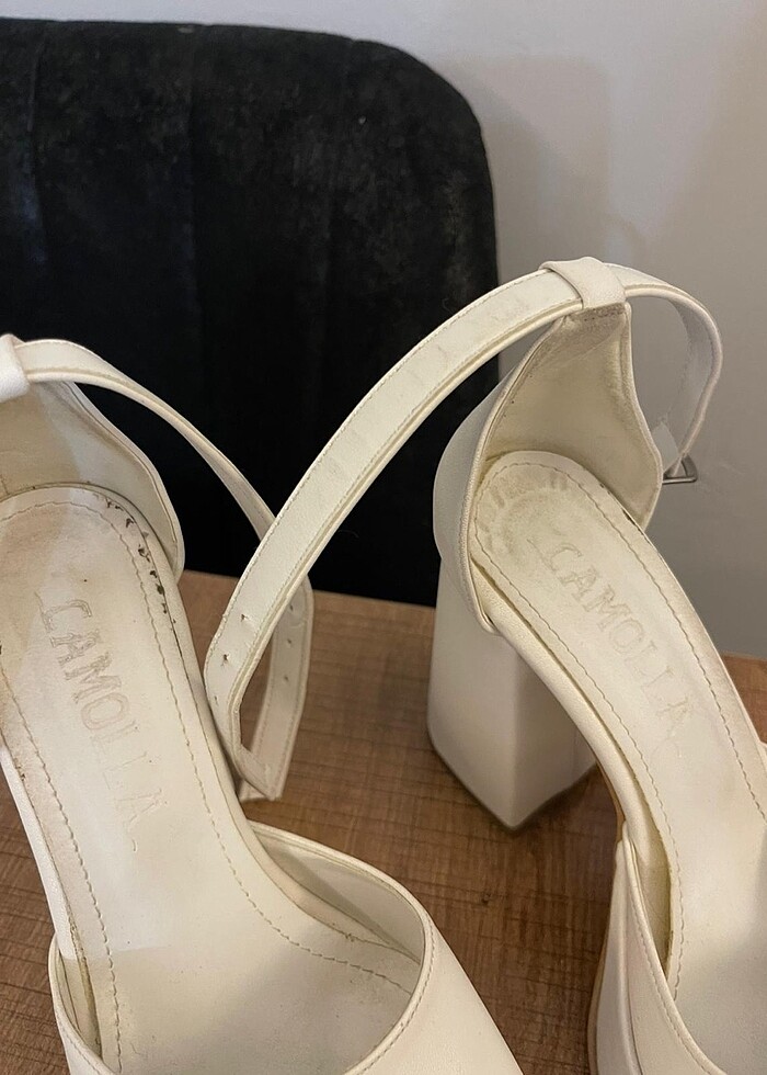 Platform topuklu dügün nikah ayakkabısı - Görsel 3