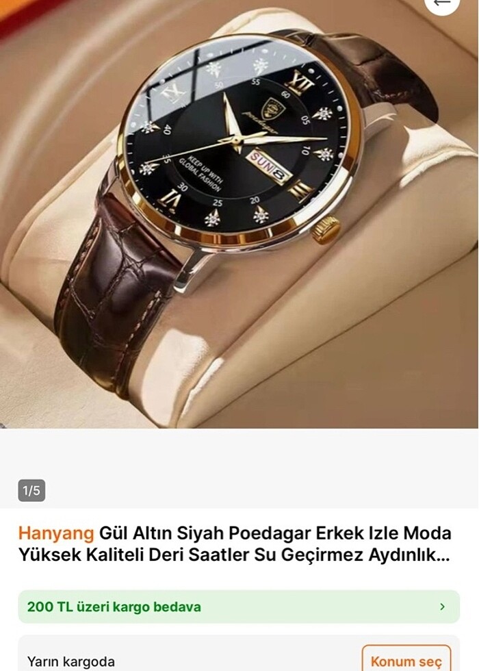 Erkek kol saati - Görsel 2