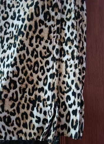 Zara Zara leopar desenli pantolon