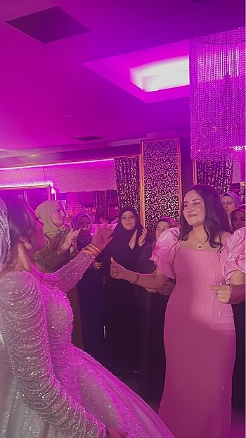 l Beden pembe Renk satılık elbise