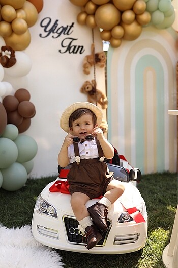 The babein teddy bear salopet takım
