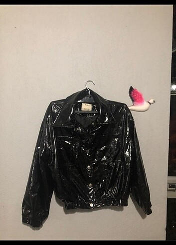 m Beden siyah Renk Rugan crop ceket