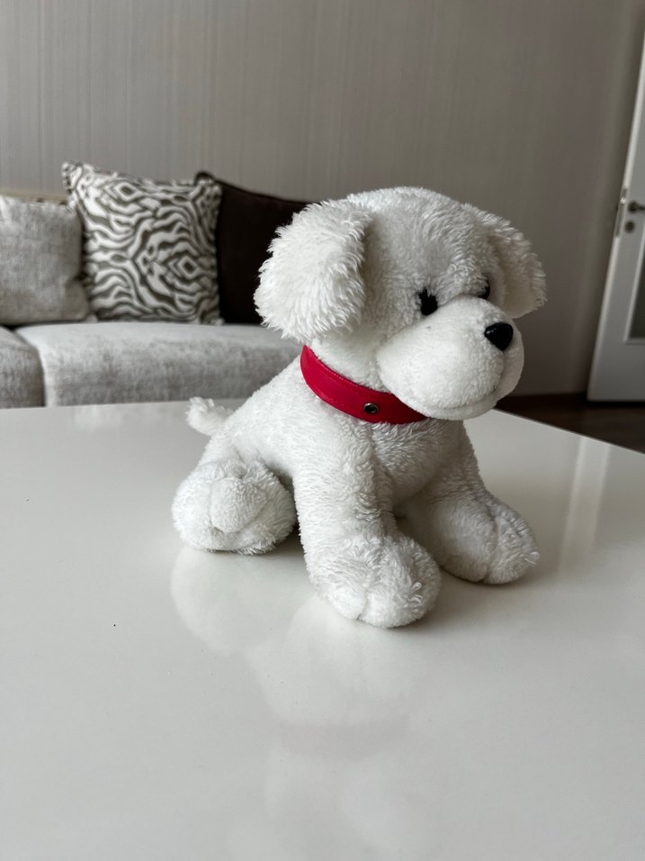 Beyaz Peluş Köpek Oyuncak - Görsel 2