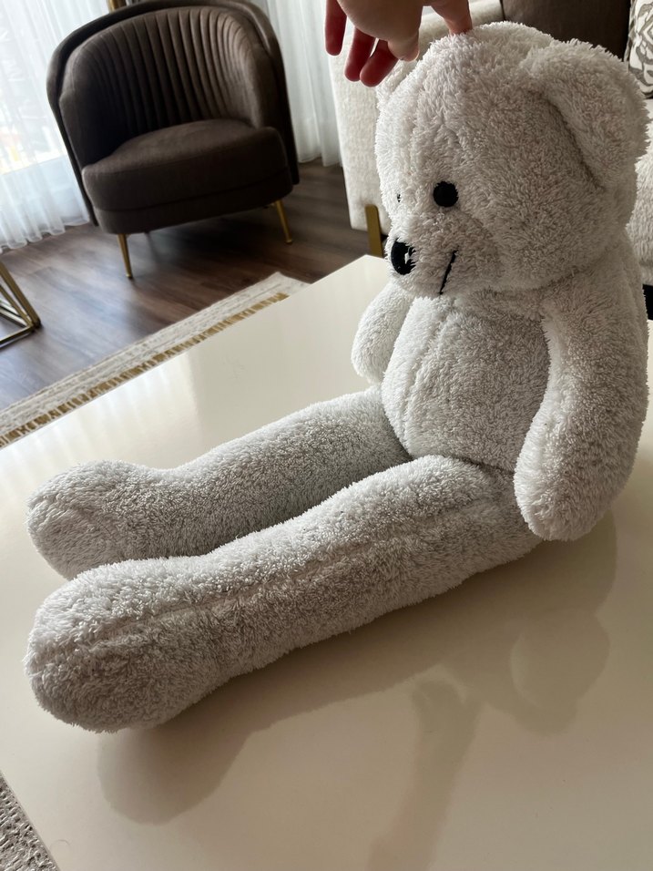 Beyaz Peluş Ayıcık Oyuncak - Görsel 2
