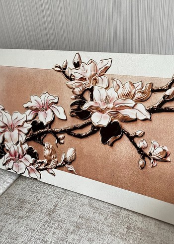 Dantel Detaylı Kahverengi Çiçekli Broş - Görsel 3