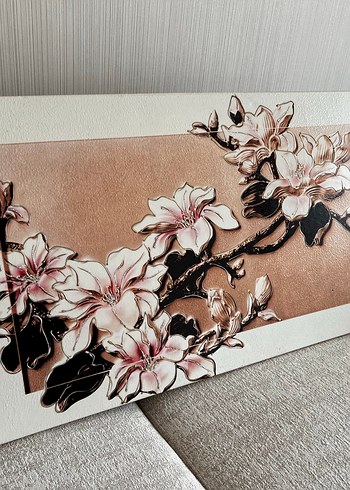 Dantel Detaylı Kahverengi Çiçekli Broş - Görsel 2