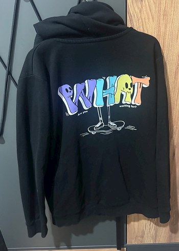 Erkek Siyah Fermuarlı Sweatshirt - Görsel 3