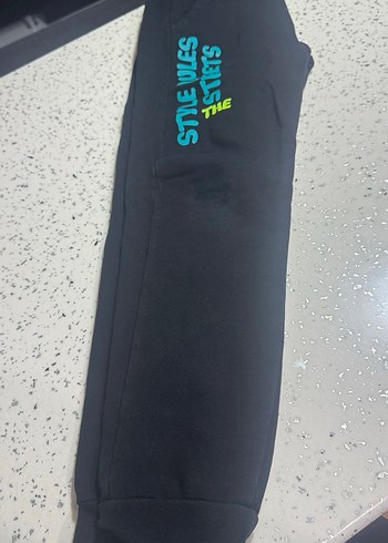 Siyah Baskılı Erkek Eşofman Altı - Görsel 2