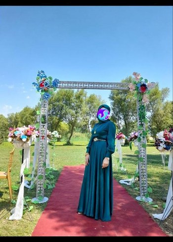 elbise zümrüt yeşili 40 42