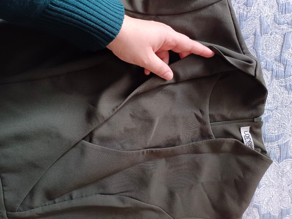 Haki Uzun Kollu  Elbise - Görsel 3