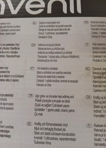 Beden siyah Renk Avenli Tek Kişilik şişme Yatak