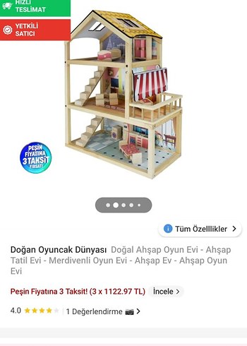 Ahşap Oyuncak Ev - Görsel 7
