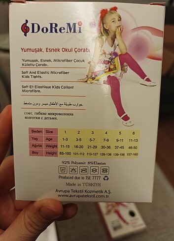 Çocuk külotlu çorap 