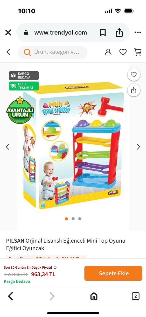 Renkli Eğitici Top Oyuncağı Pilsan - Görsel 2