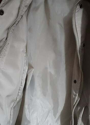 Krem rengi trençkot - Görsel 5