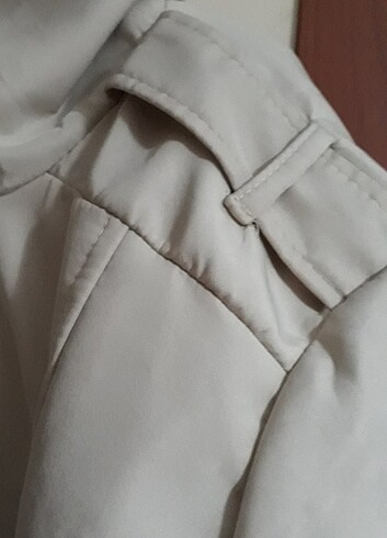 Krem rengi trençkot - Görsel 7