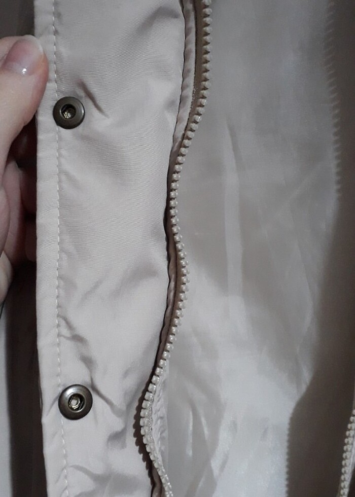 Krem rengi trençkot - Görsel 3