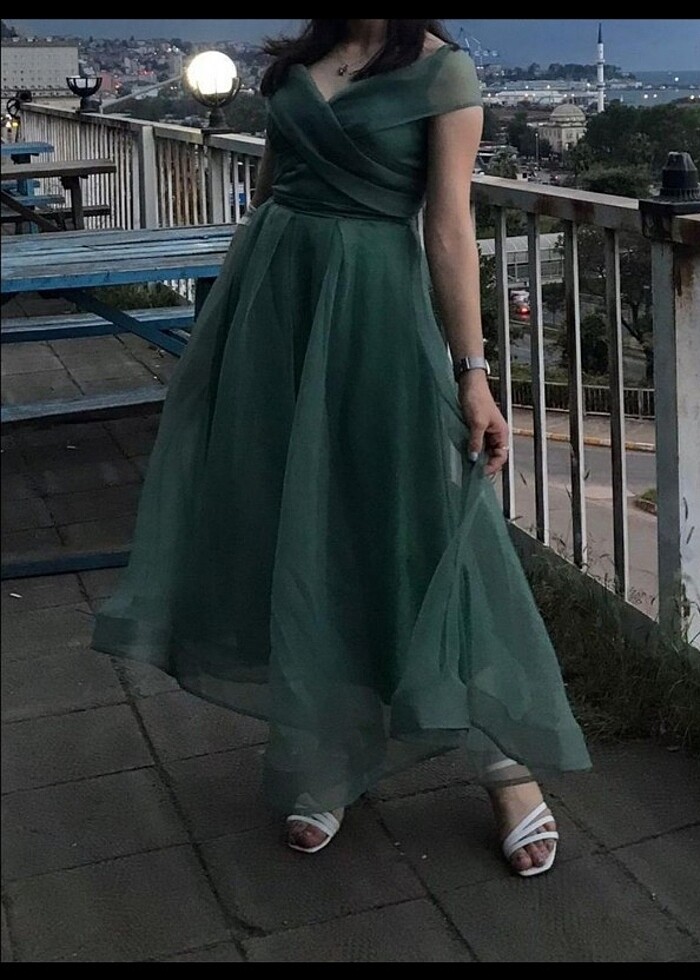 Yeşil Renkli Abiye - Görsel 2