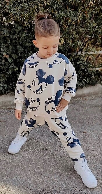 Zara Zara micky mouse baskılı takım