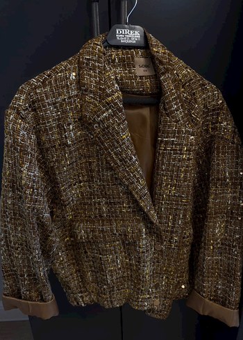 Diğer Kadin Payetli Gold Bomber Ceket