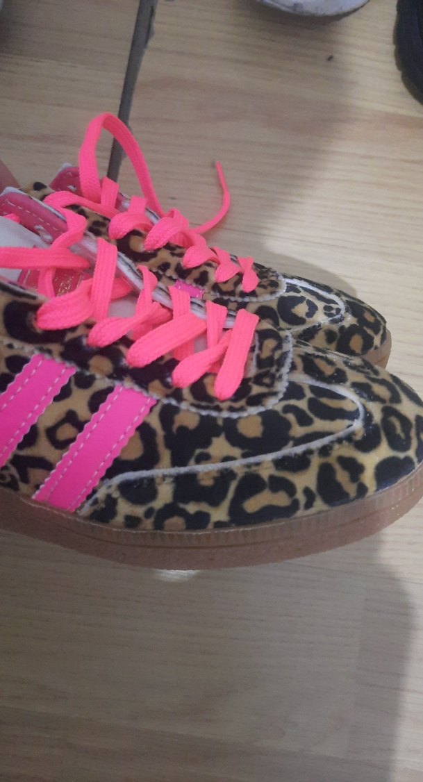 Leopar Desenli Pembe  Spor Ayakkabı - Görsel 2