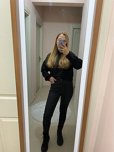 Topshop marka mumlu deri pantolon