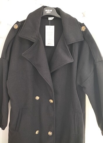 Düz Kruvaze Yaka Kadın Kaşe Kap/Kaban - Görsel 4