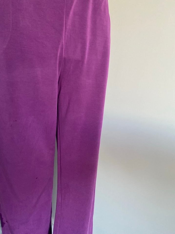 Mor Rahat Kesim Kadın Kumaş Pantolon - Görsel 3