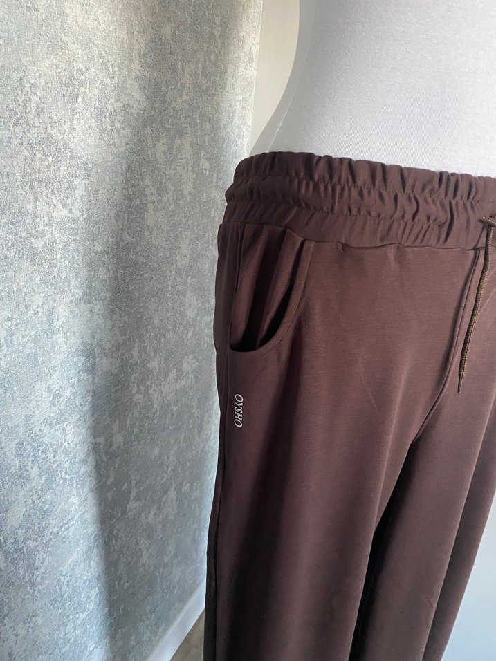 Kadın Kahverengi Uzun Bol Kesim Takım - Görsel 3