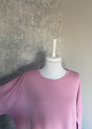 Pembe Uzun Kollu Salaş Kadın Tunik - Görsel 7