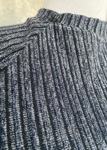 Gri Uzun Triko Kadın Kazak Takım - Görsel 8