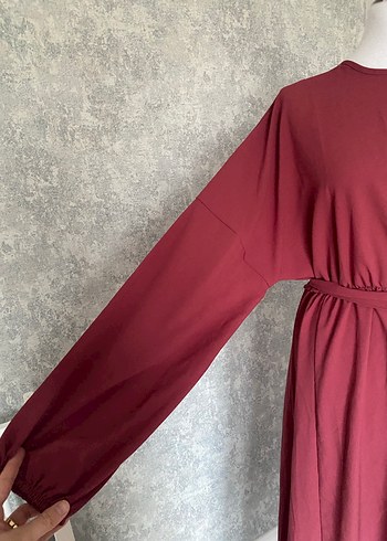 Gül Kurusu Kadın Uzun Salaş Elbise - Görsel 4