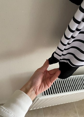 Uzun Kollu Çizgili Kadın Tunik - Görsel 6