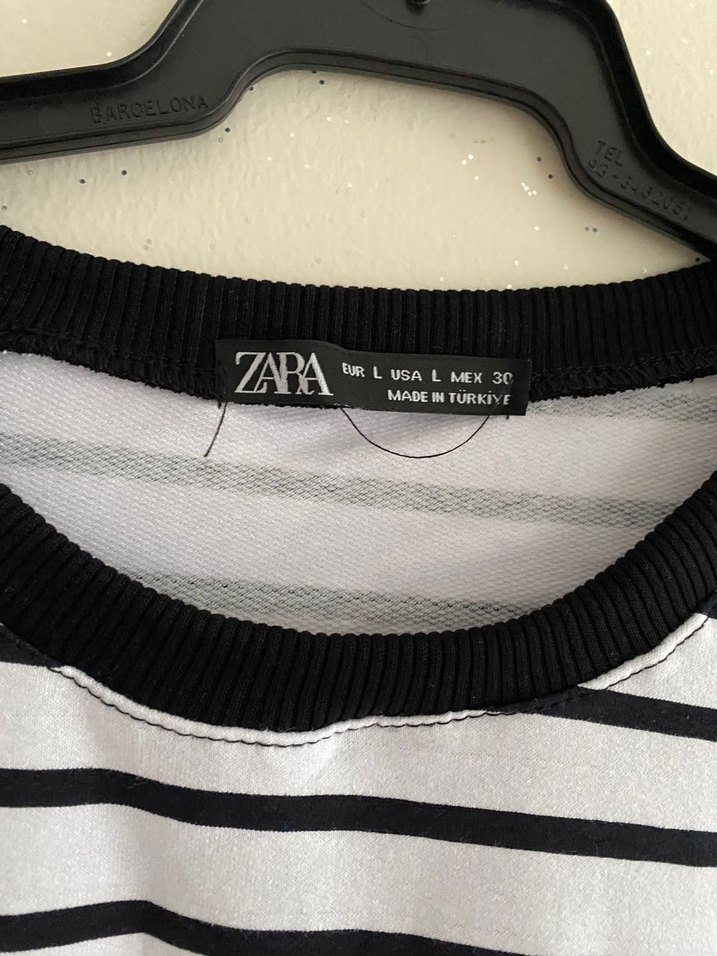 Uzun Kollu Çizgili Kadın Tunik - Görsel 4