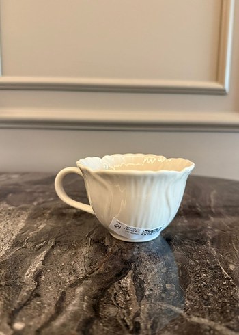 Beyaz Pastel Desenli Seramik Kupa - Görsel 3