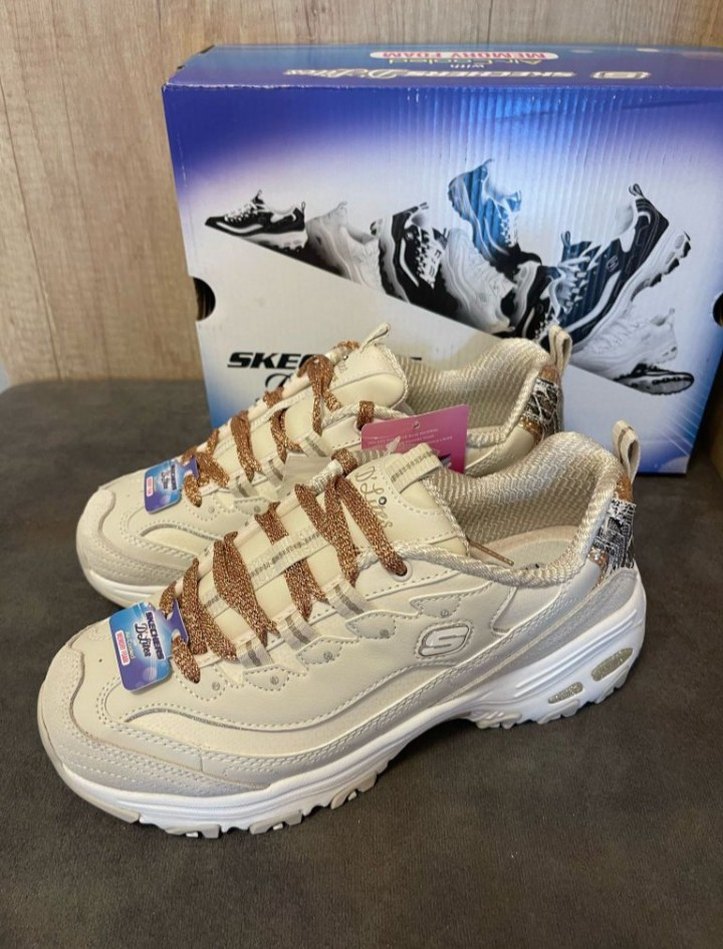 Beyaz Yılan Desenli Platform Spor Ayakkabı - Görsel 3