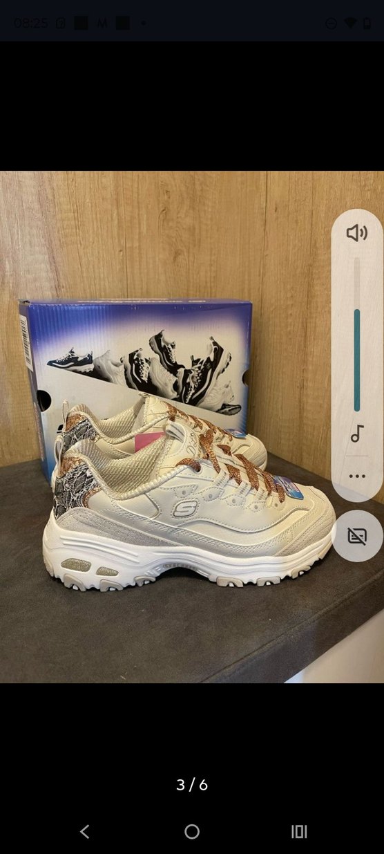 Beyaz Yılan Desenli Platform Spor Ayakkabı - Görsel 4