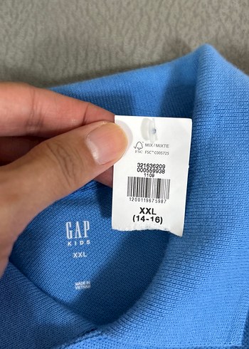 xxl Beden GAP Erkek Mavi Polo Tişört 14-16 yaş yeni etiketli