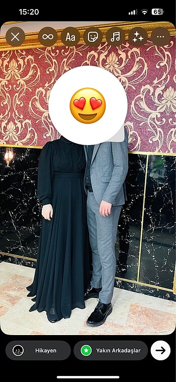 Siyah tül abiye