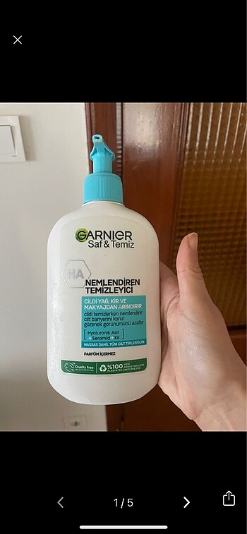 Garnier yüz temizleme jeli